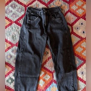black BDG urban outfitters high rise carrot jeans